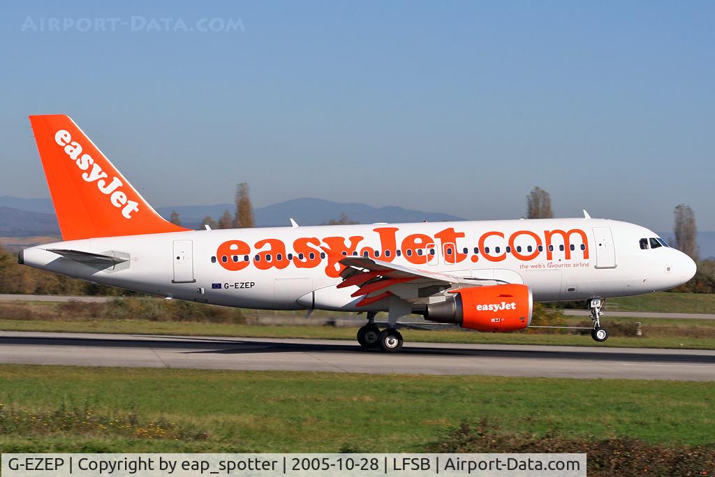 G-EZEP, 2004 Airbus A319-111 C/N 2251, landing on rwy 16 arriving from LHR