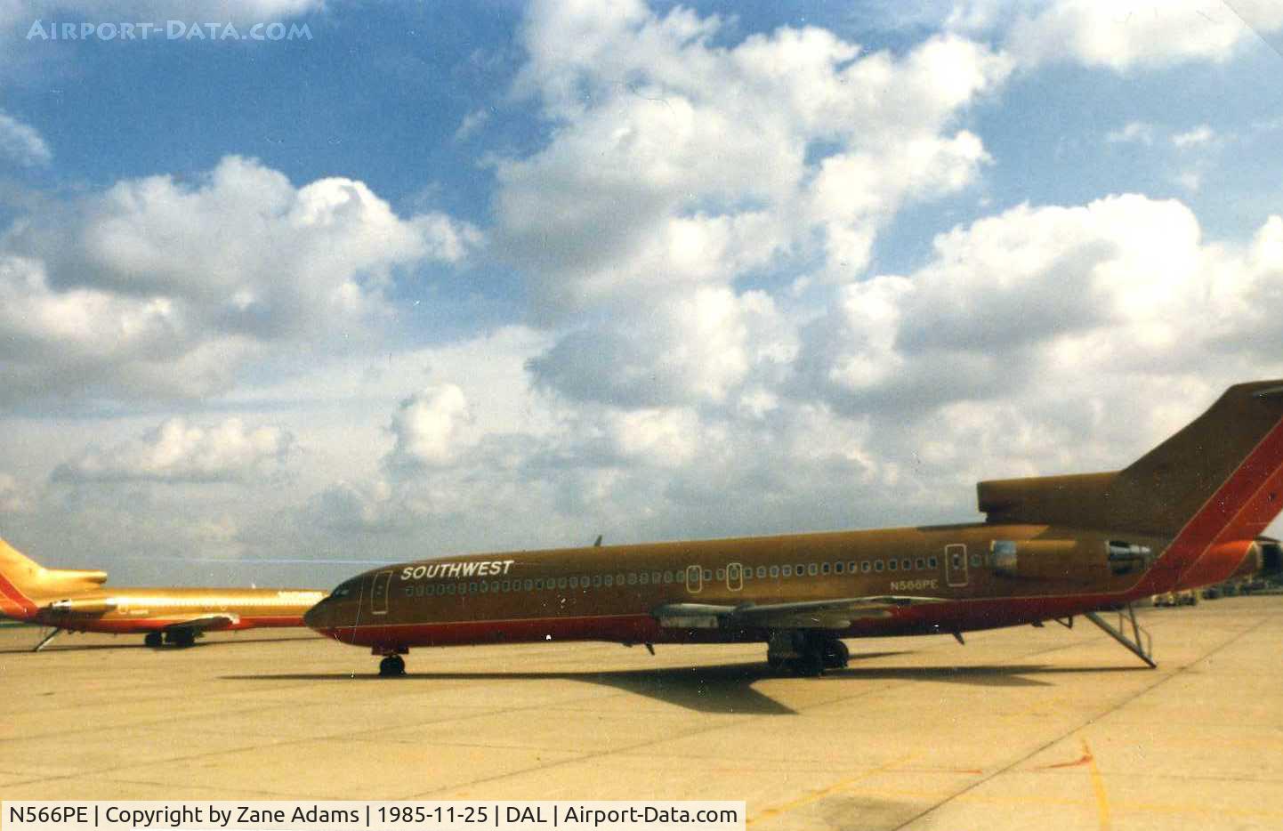 N566PE, 1976 Boeing 727-227 C/N 21242, Registered as N566PE Southwest Airlines 727-200  - Other reg's N441 BN, PP-JUB last noted in Brazil 2004 less engines
