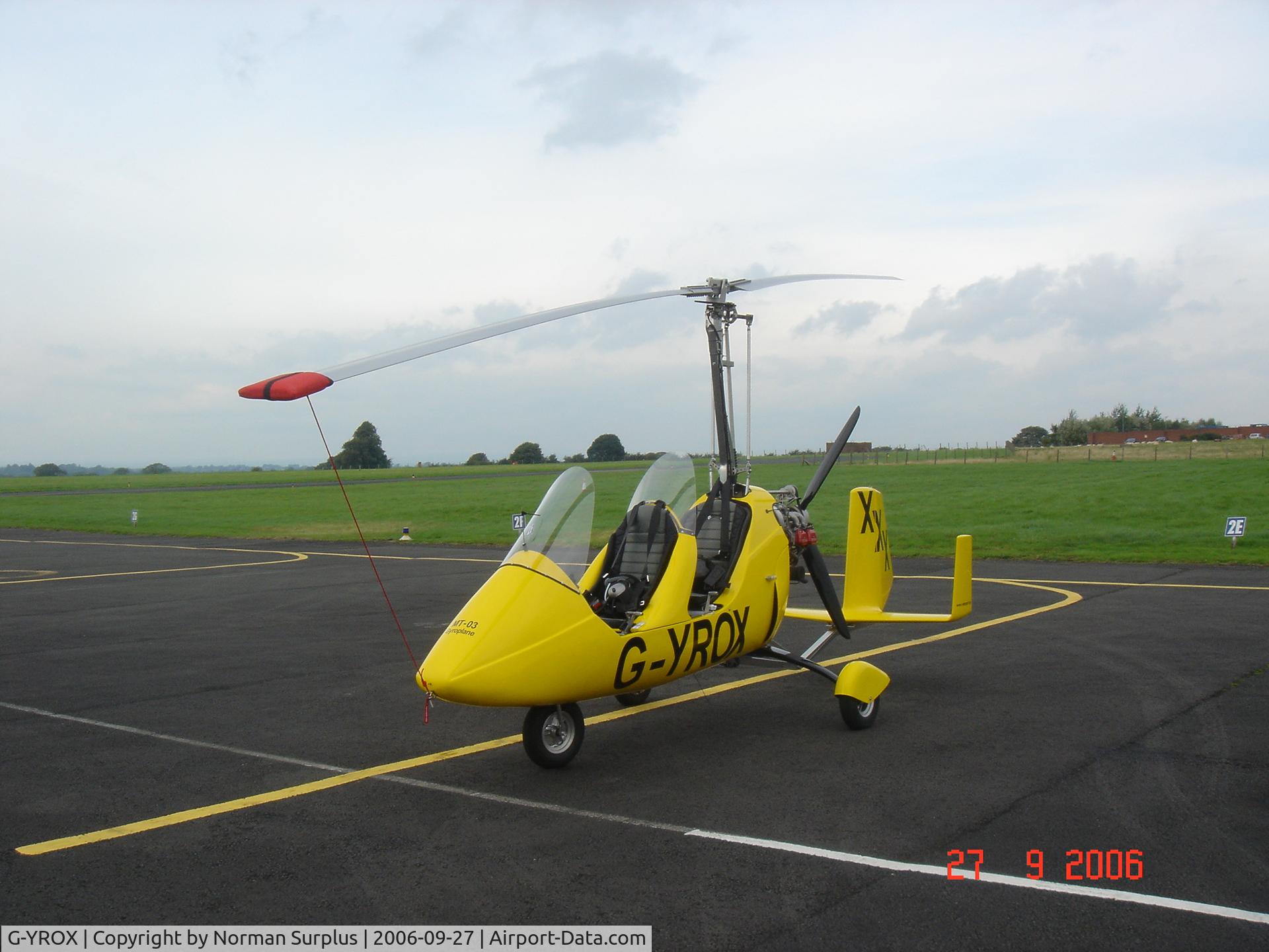 G-YROX, 2006 Rotorsport Uk MT-03 C/N RSUK/MT-03/005, G-YROX on apron at Carlisle Airport, Cumbria UK