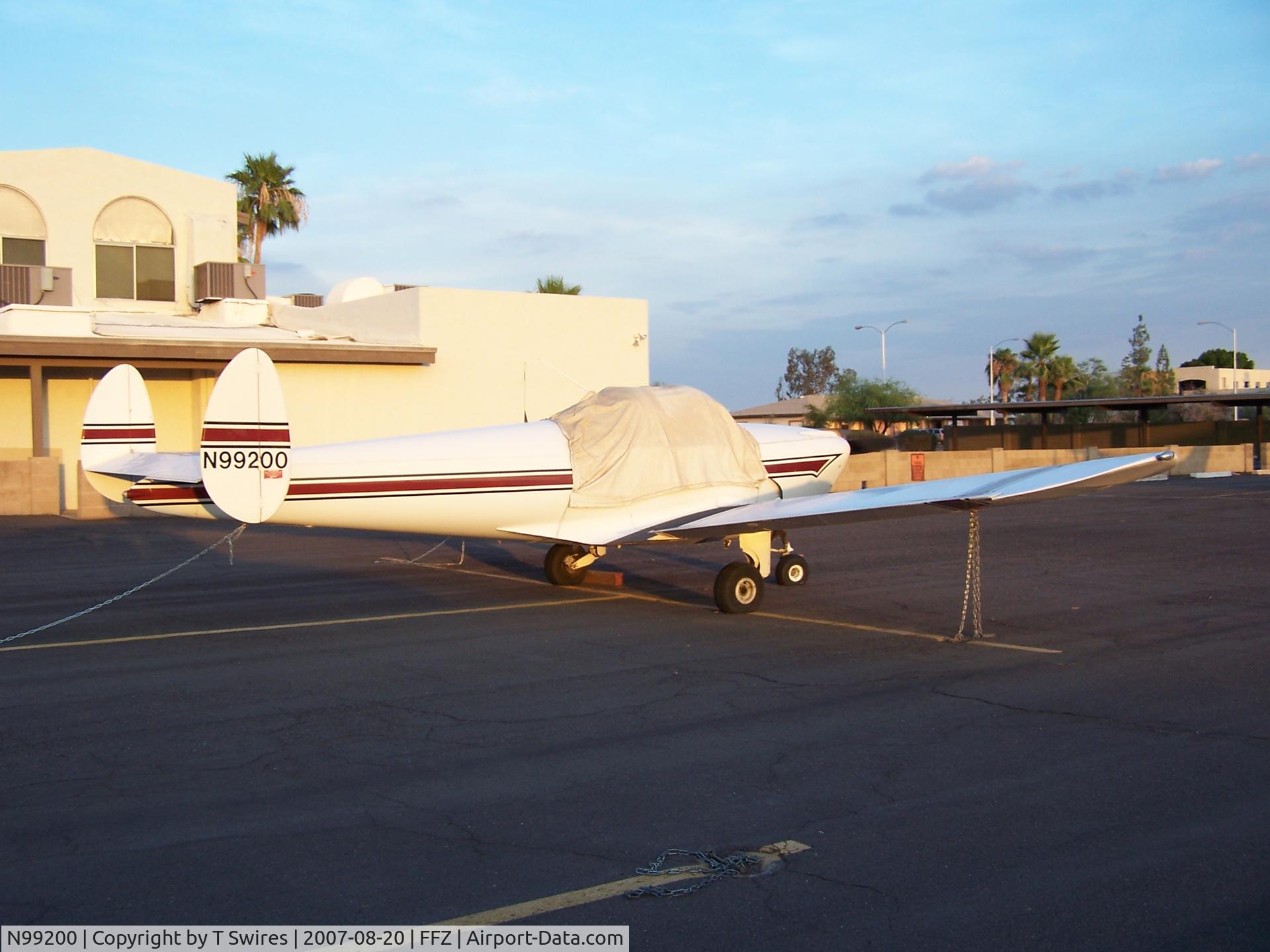 N99200, 1946 Erco 415C Ercoupe C/N 1823, Near the tower at Falcon Field, Mesa, AZ