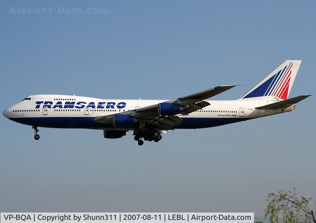 VP-BQA, 1981 Boeing 747-219B C/N 22723, Landing rwy 25L