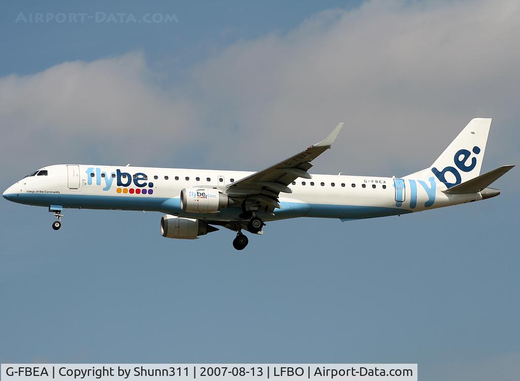 G-FBEA, 2006 Embraer 195LR (ERJ-190-200LR) C/N 19000029, Landing rwy 32L