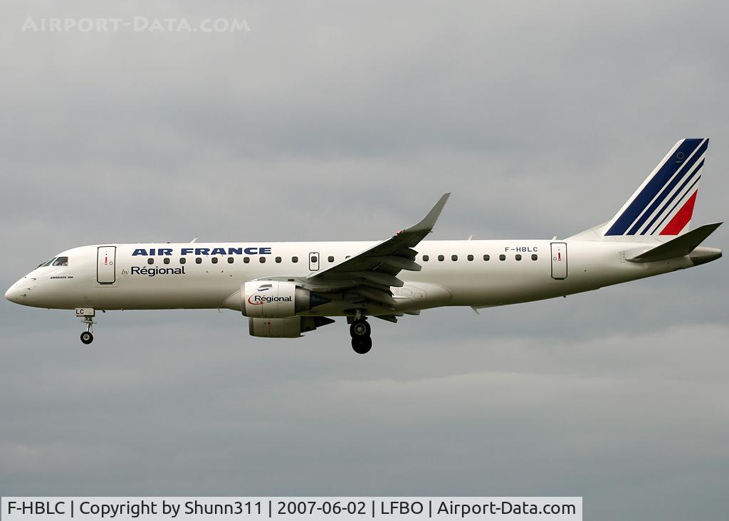 F-HBLC, 2007 Embraer 190AR (ERJ-190-100IGW) C/N 19000080, Landing 32R
