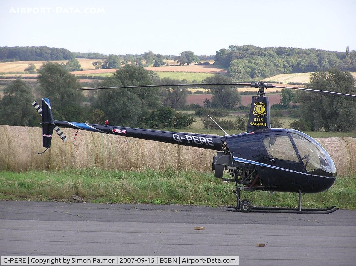 G-PERE, 2002 Robinson R22 Beta C/N 3382, R22 seen at Tollerton