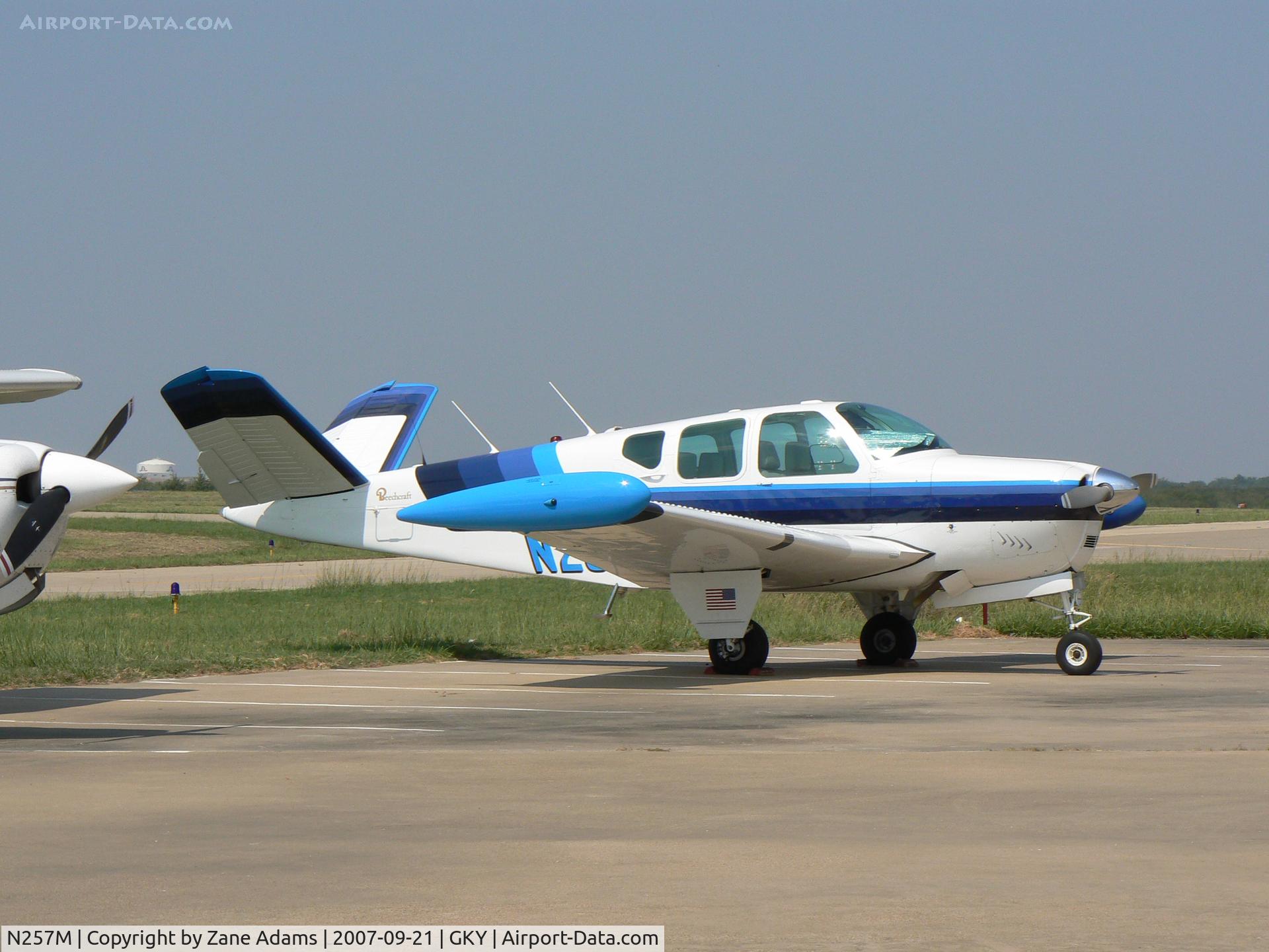 N257M, 1958 Beech J35 Bonanza C/N D-5604, on the ramp at Arlington Muni