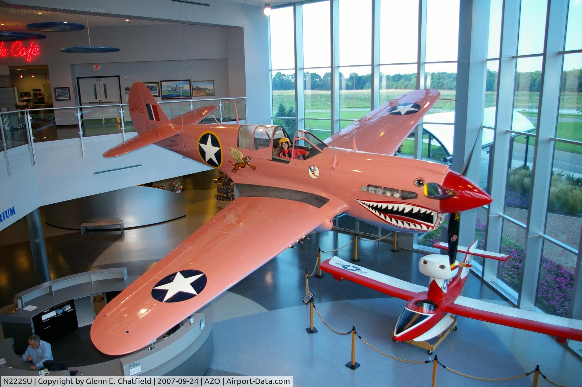 N222SU, 1944 Curtiss P-40N Warhawk C/N 33359, At the entrance to the Kalamazoo Air Zoo