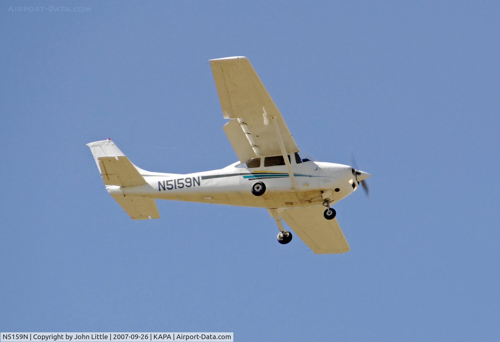 N5159N, 1980 Cessna 182Q Skylane C/N 18267550, Approach to 35R