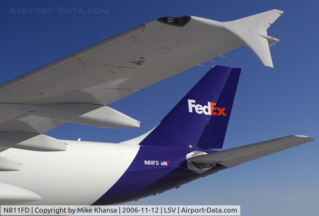 N811FD, 1988 Airbus A310-324 C/N 457, Wing & Tail of Fedex A310-324.