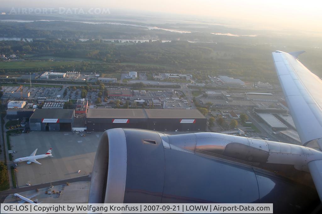 OE-LOS, 2001 Airbus A321-231 C/N 1487, AUA-Technics seen from above