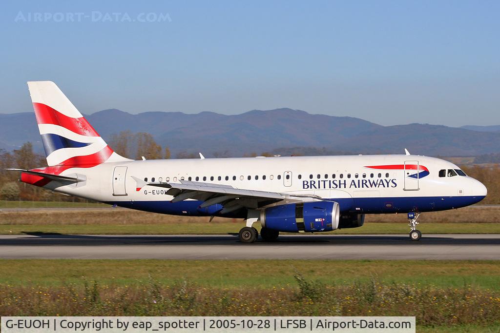 G-EUOH, 2001 Airbus A319-131 C/N 1604, arriving from London Heathrow