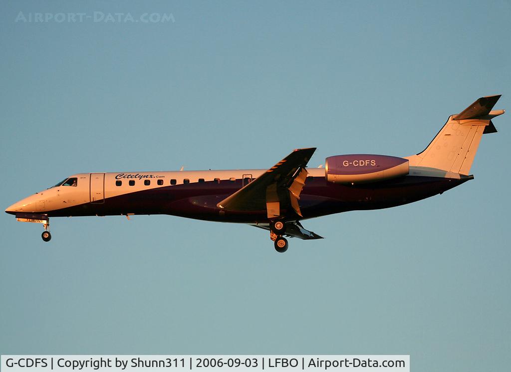 G-CDFS, 2001 Embraer ERJ-135ER (EMB-135ER) C/N 145431, Landing rwy 32L