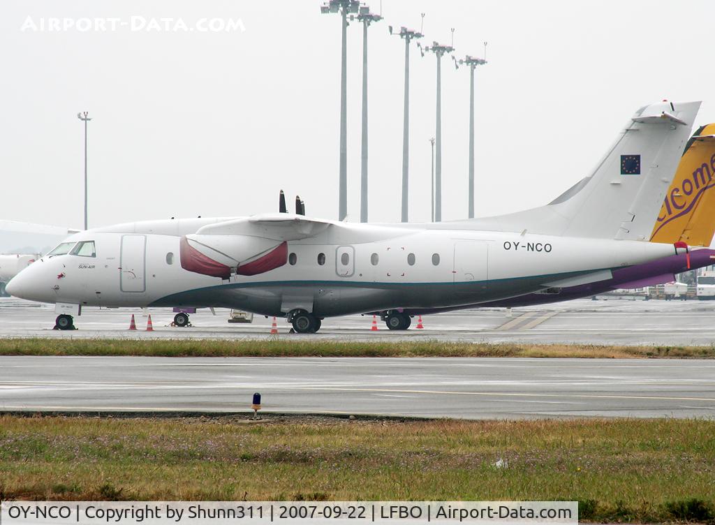 OY-NCO, 2002 Dornier 328-310 C/N 3210, Parked on the general aviation apron and came for the football match TFC-Lens