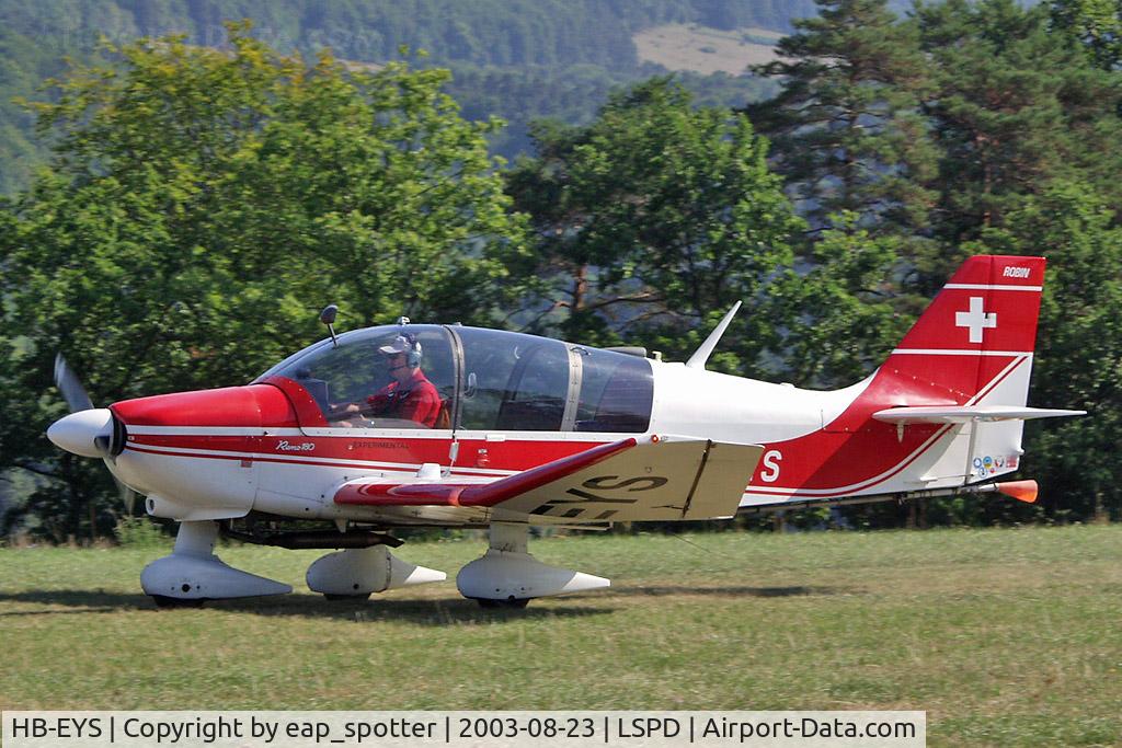 HB-EYS, 1978 Robin DR-400-180R Remorqueur Regent C/N 1297, airdisplay 2003 Dittingen