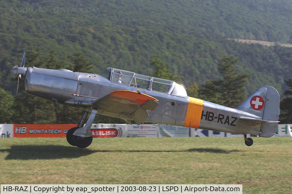 HB-RAZ, 1948 Pilatus P2-05 C/N 46, airdisplay 2003 Dittingen