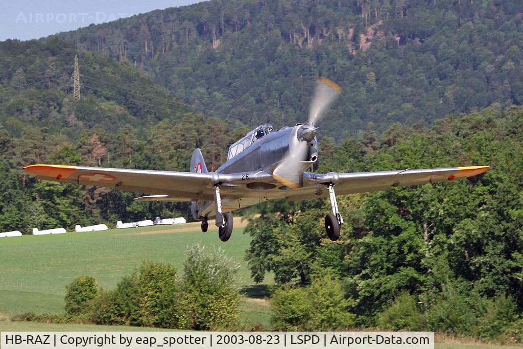 HB-RAZ, 1948 Pilatus P2-05 C/N 46, airdisplay 2003 Dittingen