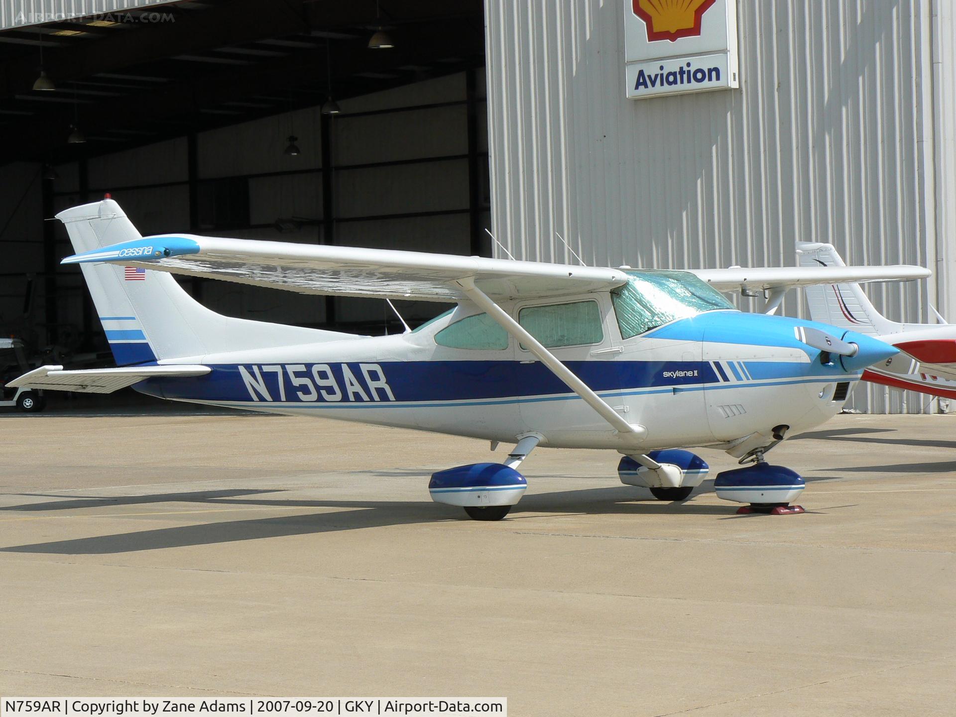 N759AR, Cessna 182Q Skylane C/N 18265843, on the ramp at Arlington Muni