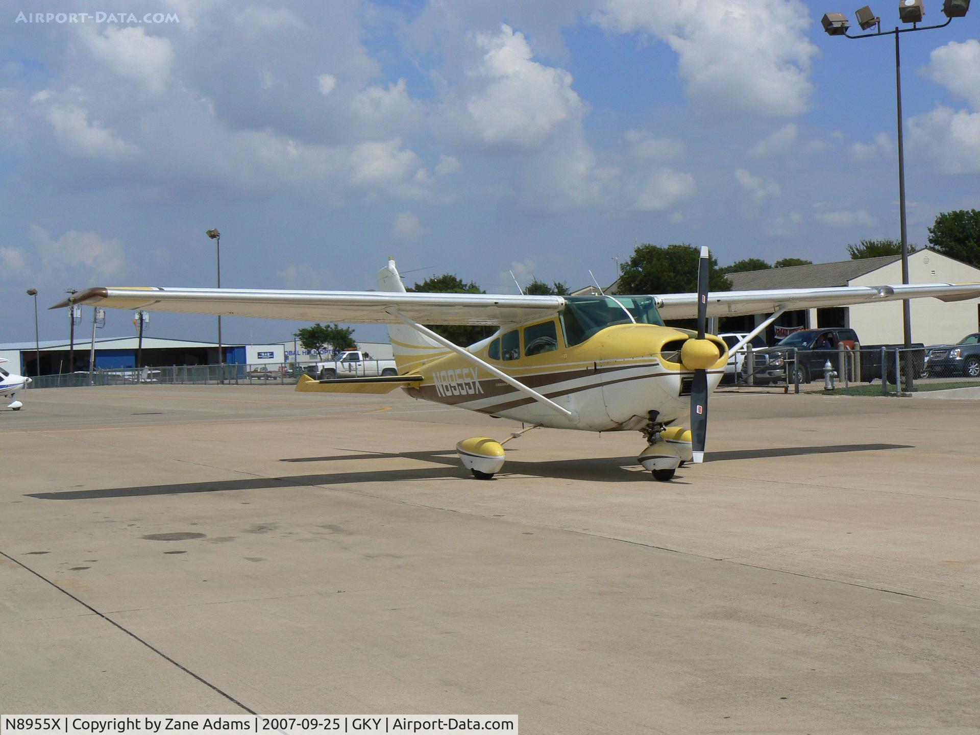 N8955X, 1961 Cessna 182D Skylane C/N 18253355, on the ramp at Arlington Muni