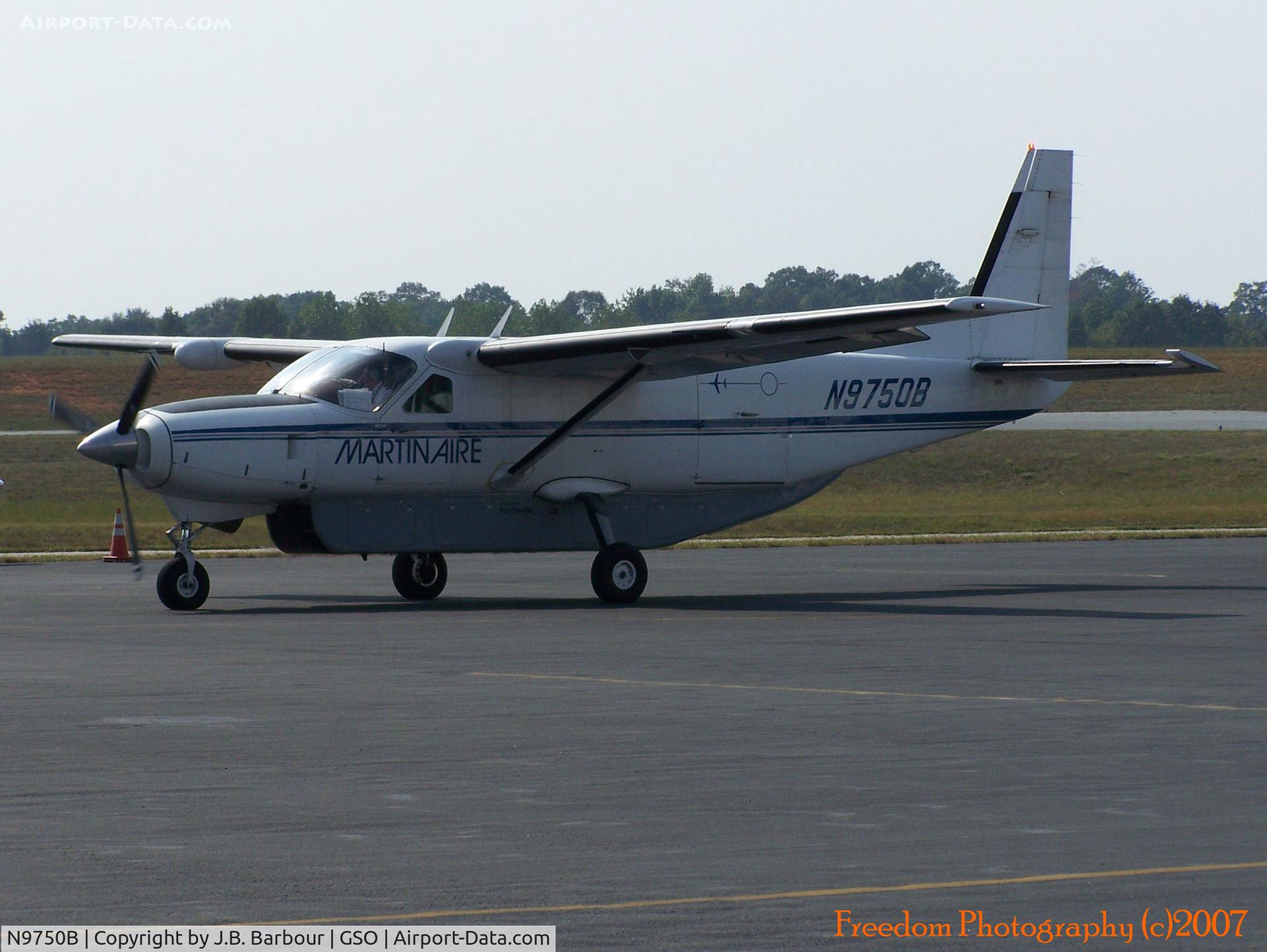 N9750B, 1988 Cessna 208B Grand Caravan C/N 208B0100, N/A