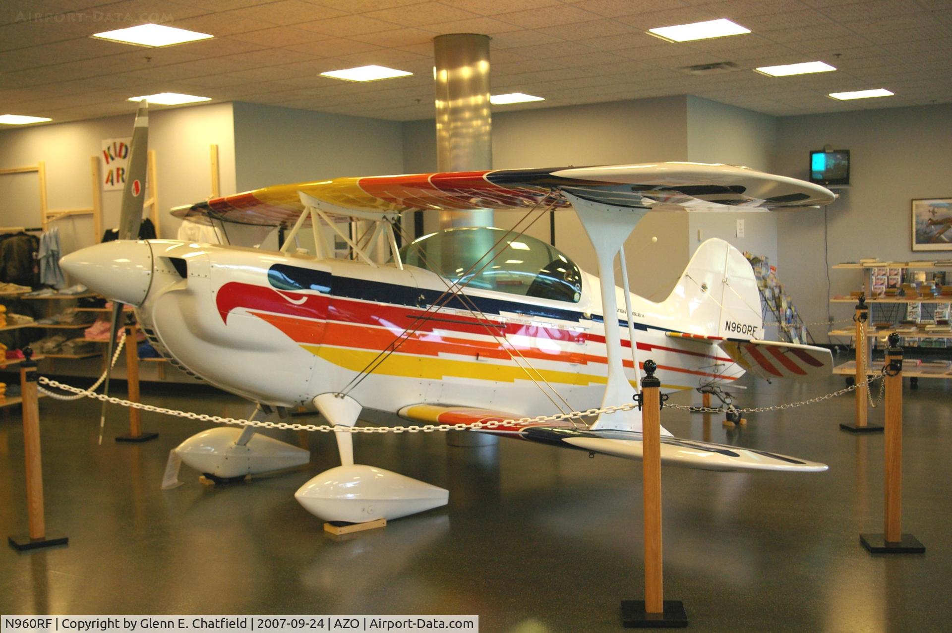 N960RF, 1985 Christen Eagle II C/N FOXWORTHY 0001, At the Kalamazoo Air Zoo gift store