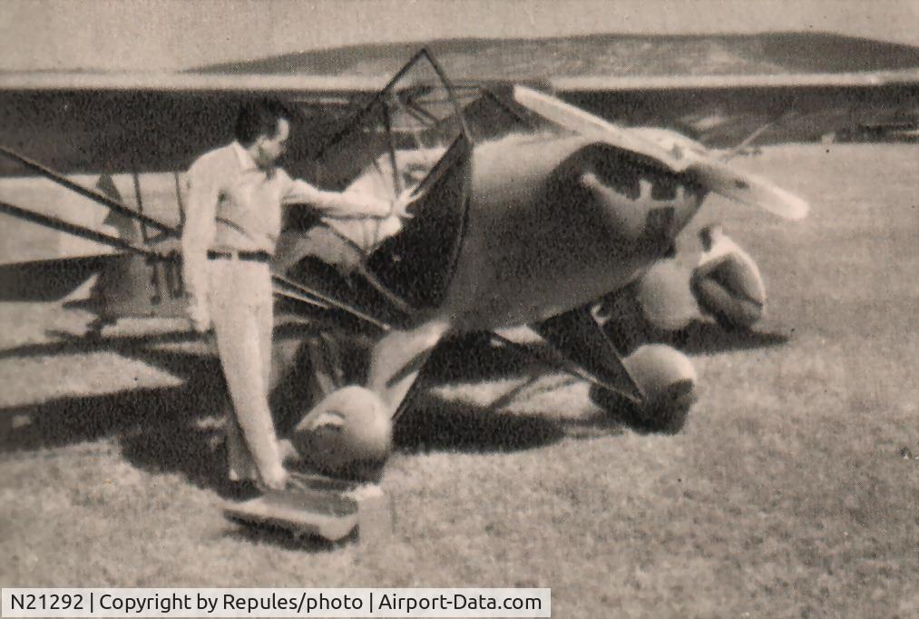 N21292, 1938 Taylorcraft BC C/N 1086, Hungarian news arhiv photo / Repules 1963.marcius