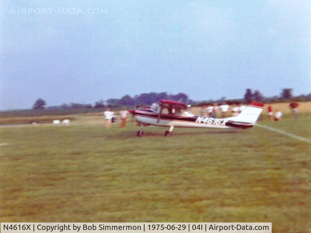 N4616X, 1966 Cessna 150G C/N 15064666, Blondie at the controls during spot-landing competition.