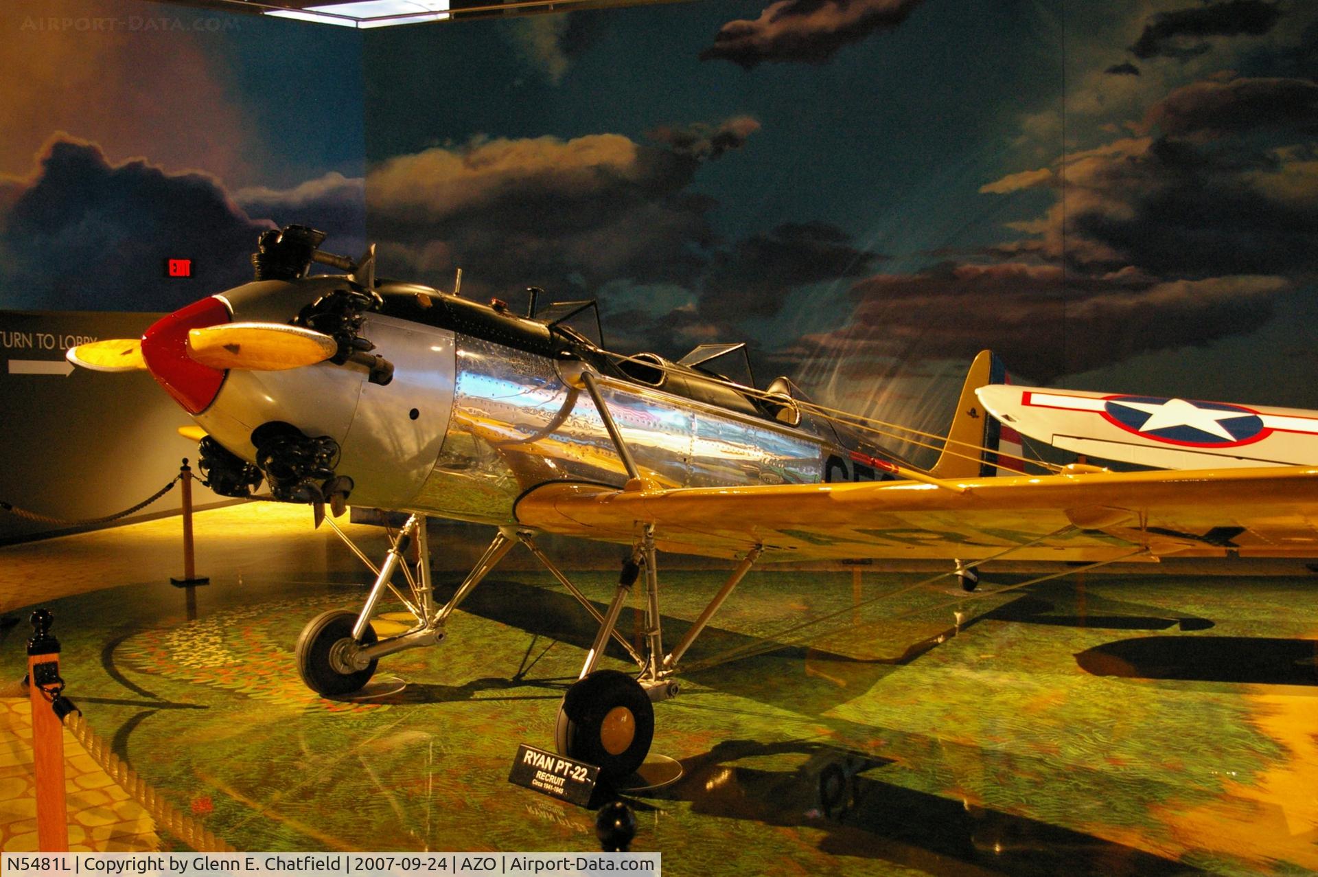 N5481L, 1942 Ryan Aeronautical ST3KR C/N 1861, PT-22 41-20652 at the Air Zoo