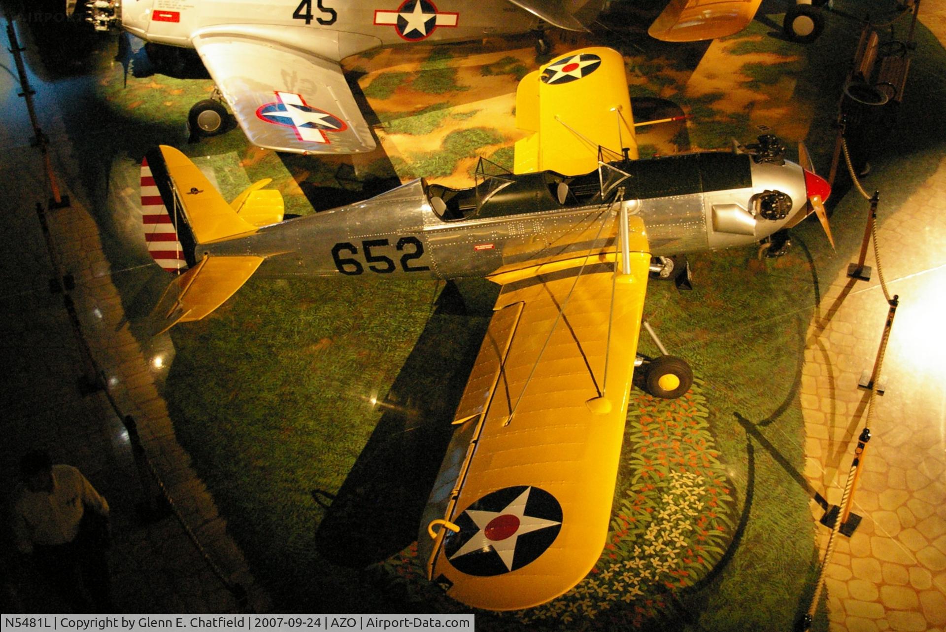 N5481L, 1942 Ryan Aeronautical ST3KR C/N 1861, PT-22 41-20652 at the Air Zoo