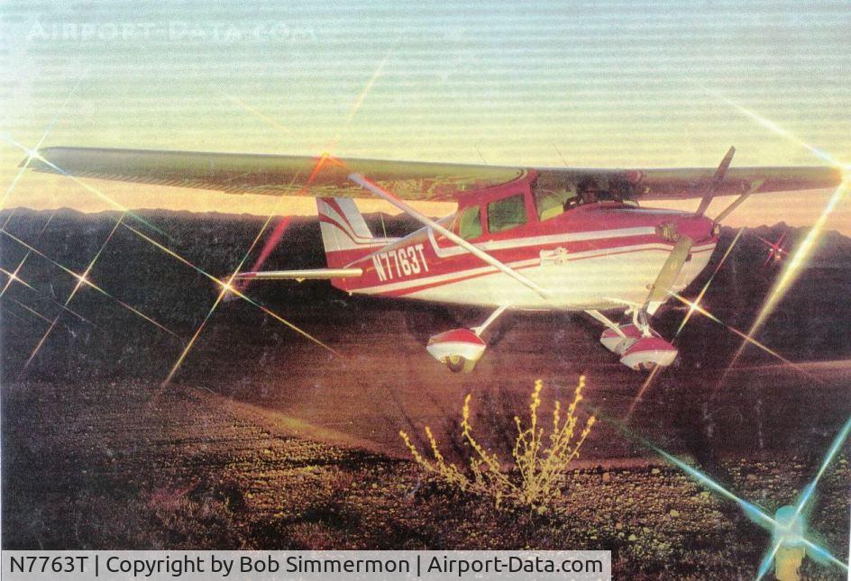 N7763T, 1960 Cessna 172A C/N 47363, I can't remember the details of this mid-70's photograph.  It is stuck in my album and may even be a magazine photograph.