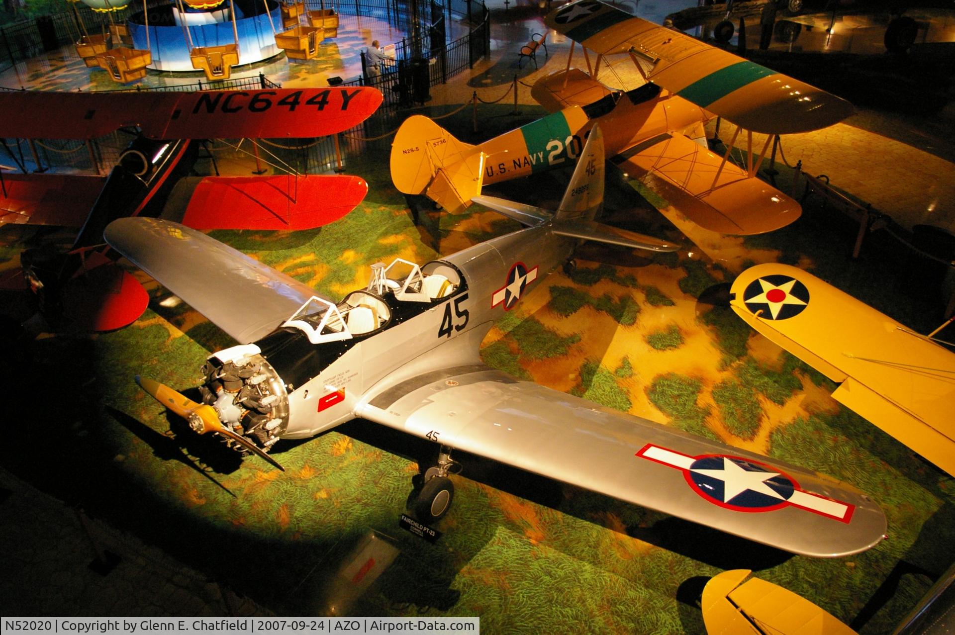 N52020, 1943 Fairchild (Howard) PT-23A Cornell (M-62C) C/N HO-291, PT-23 42-49268 at the Air Zoo
