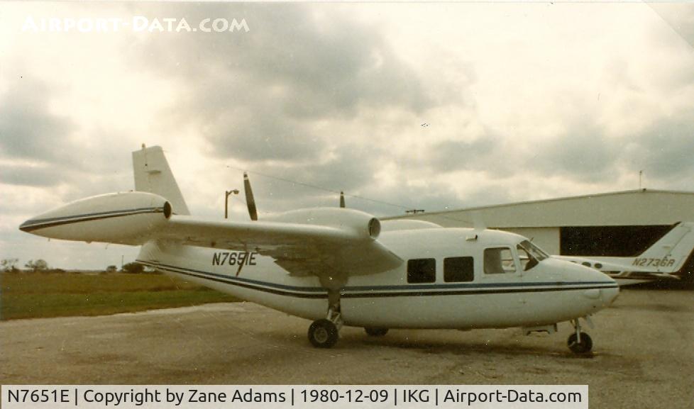 N7651E, 1959 Piaggio P-166 C/N 356, on the ramp at Kingsville