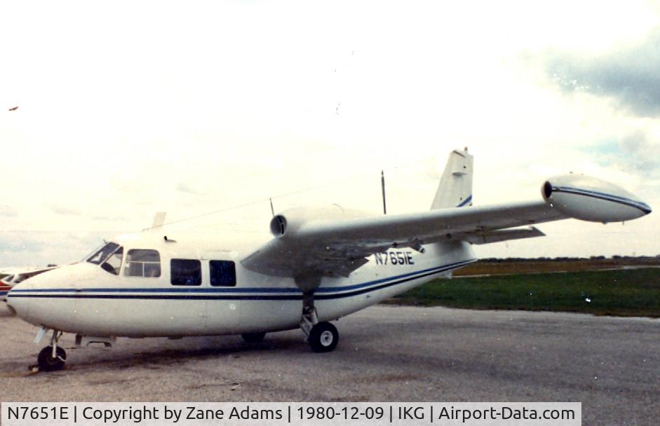 N7651E, 1959 Piaggio P-166 C/N 356, on the ramp at Kingsville