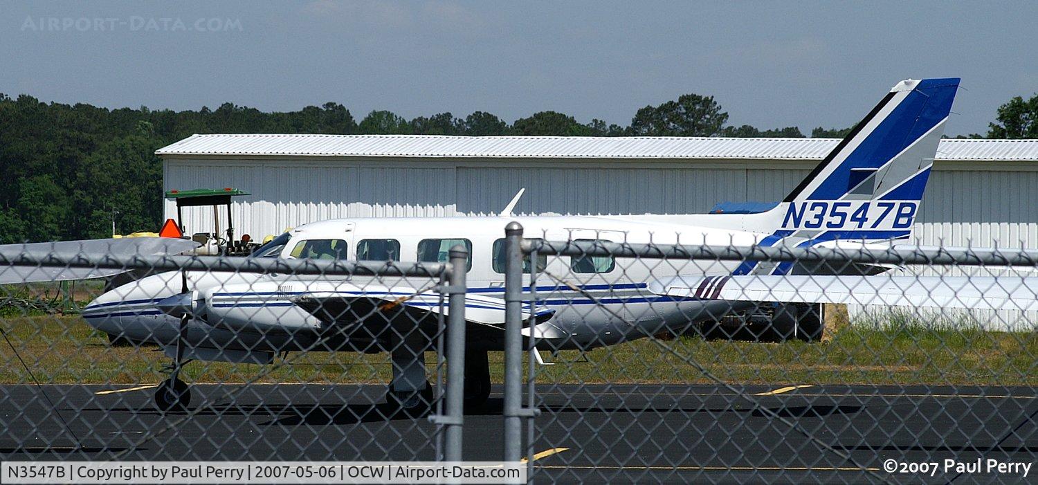 N3547B, 1979 Piper PA-31-350 Chieftain C/N 31-8052017, Leaving the ramp, ready to go