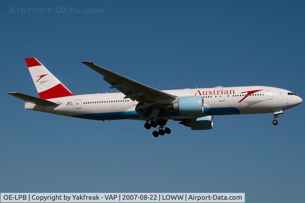 OE-LPB, 1998 Boeing 777-2Z9/ER C/N 28699, Austrian Airlines Boeing 777-200