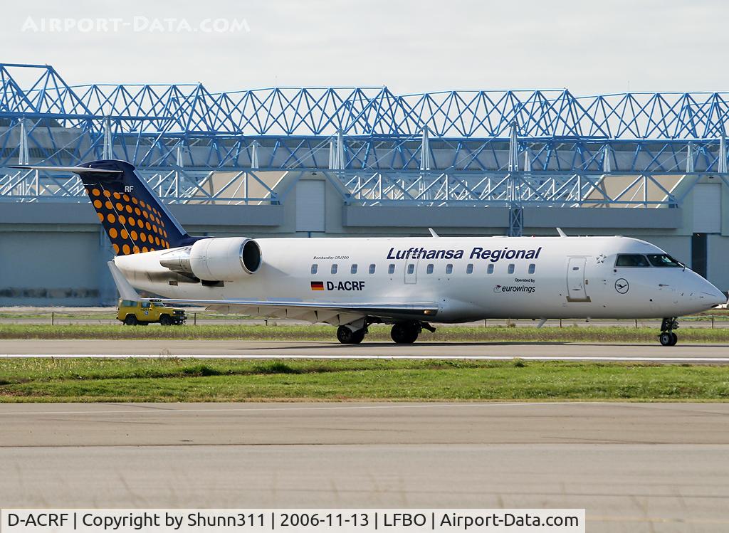 D-ACRF, 2002 Bombardier CRJ-200ER (CL-600-2B19) C/N 7619, Rolling after landing rwy 14R