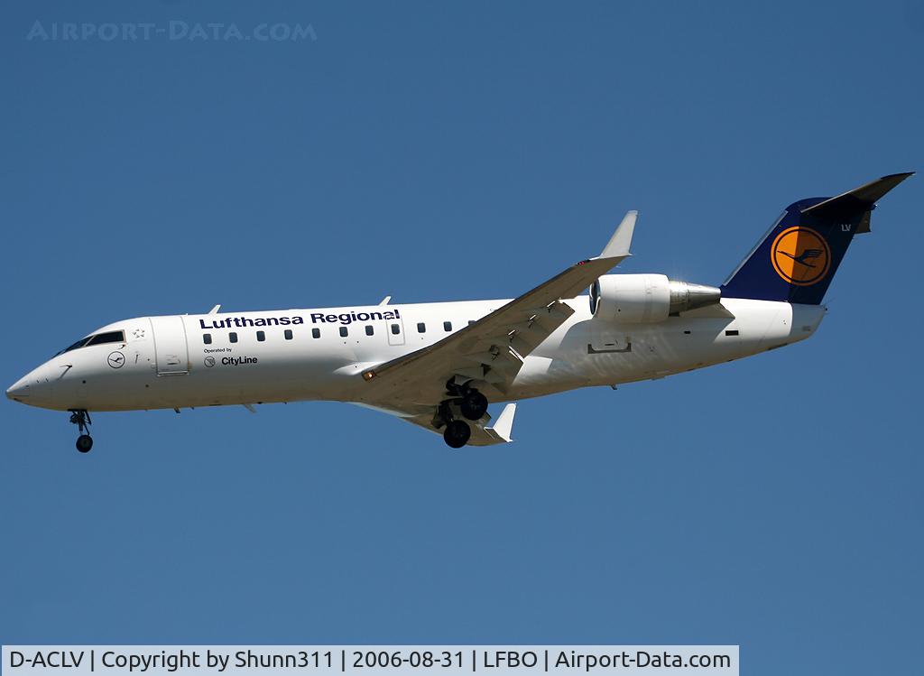 D-ACLV, 1996 Canadair CRJ-200LR (CL-600-2B19) C/N 7113, Landing rwy 32L