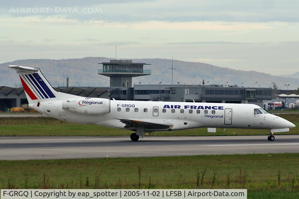 F-GRGQ, 2000 Embraer ERJ-135ER (EMB-135ER) C/N 145233, arriving from LYS