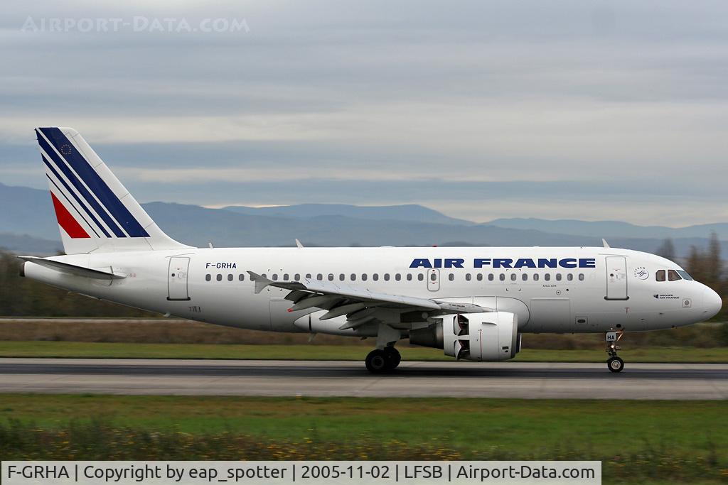 F-GRHA, 1999 Airbus A319-111 C/N 938, arriving from Paris ORY