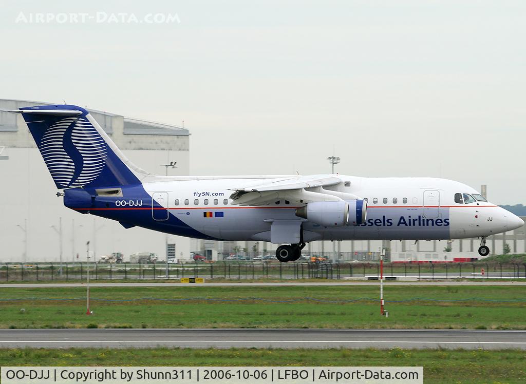 OO-DJJ, 1991 British Aerospace BAe.146-200 C/N E2196, Landing rwy 14R