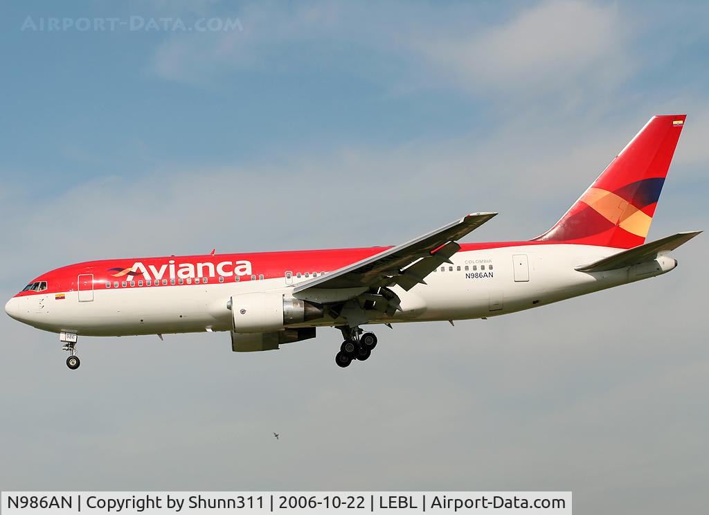 N986AN, 1990 Boeing 767-259 C/N 24835, Landing rwy 25R