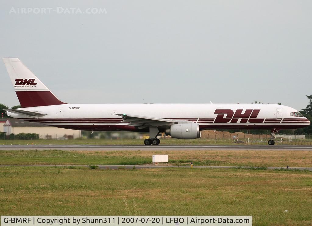 G-BMRF, 1988 Boeing 757-236/SF C/N 24101, Line up rwy 32R for departure to BRU