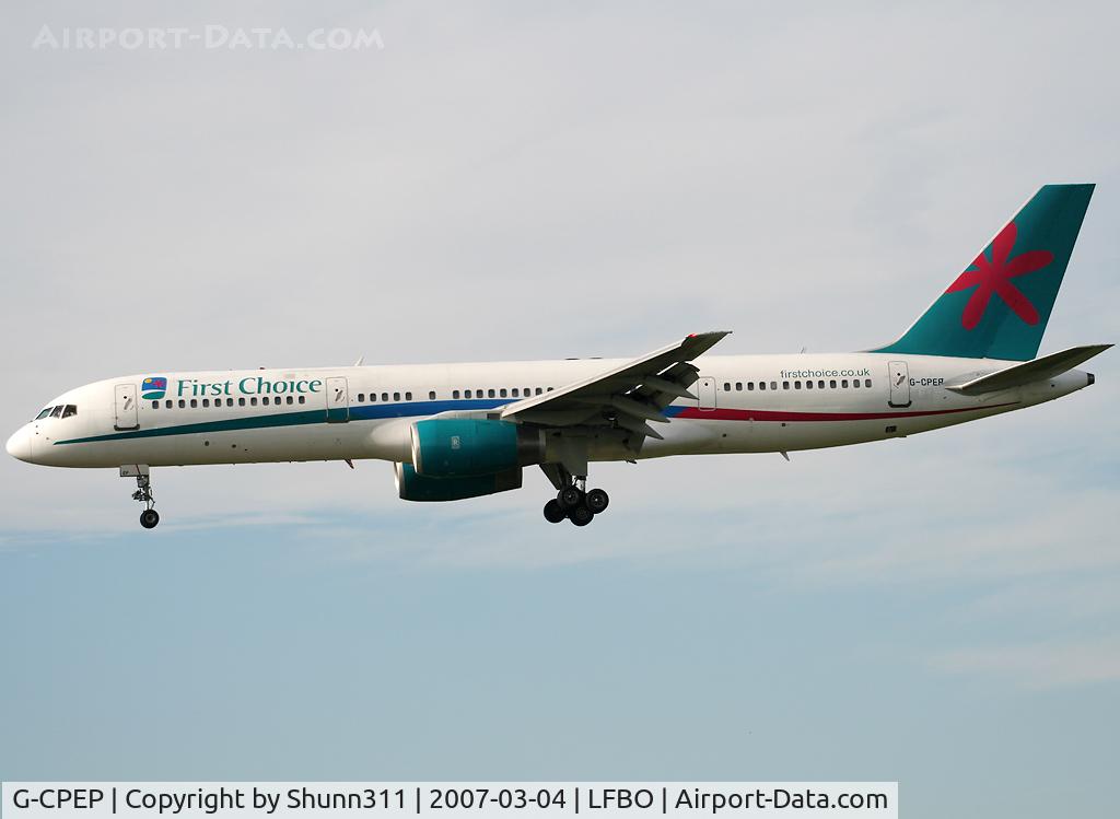 G-CPEP, 1991 Boeing 757-2Y0 C/N 25268, Landing rwy 14R