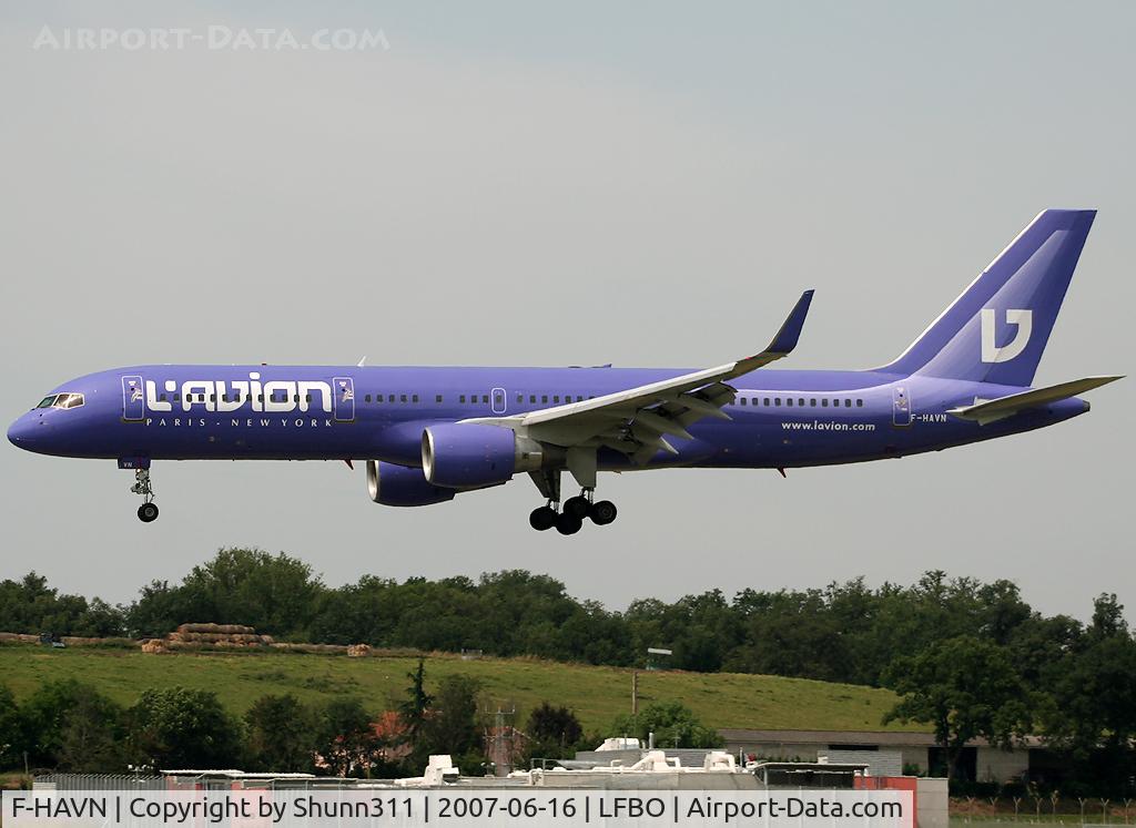 F-HAVN, 1991 Boeing 757-230 C/N 25140, Landing rwy 14R