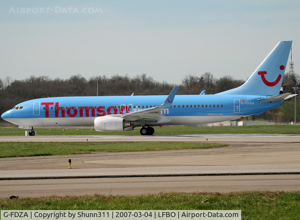 G-FDZA, 2007 Boeing 737-8K5 C/N 35134, Line up rwy 14L for departure