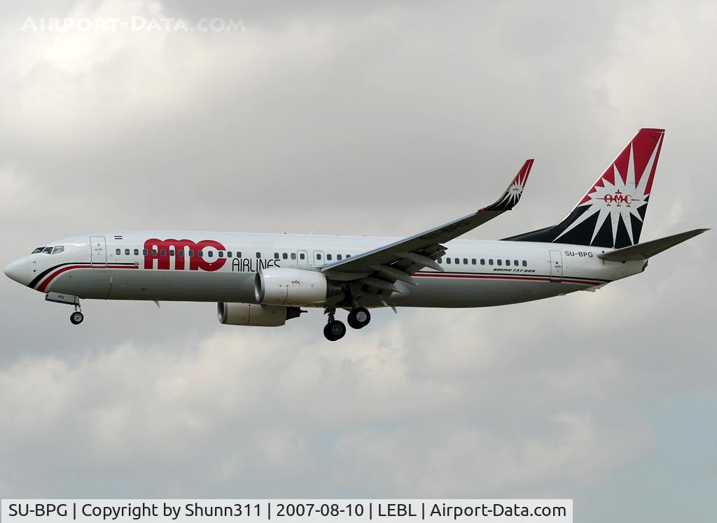 SU-BPG, 2006 Boeing 737-86N C/N 32669, Landing rwy 25R