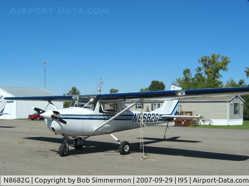 N8682G, 1966 Cessna 150F C/N 15062782, On the ramp at Kenton, OH