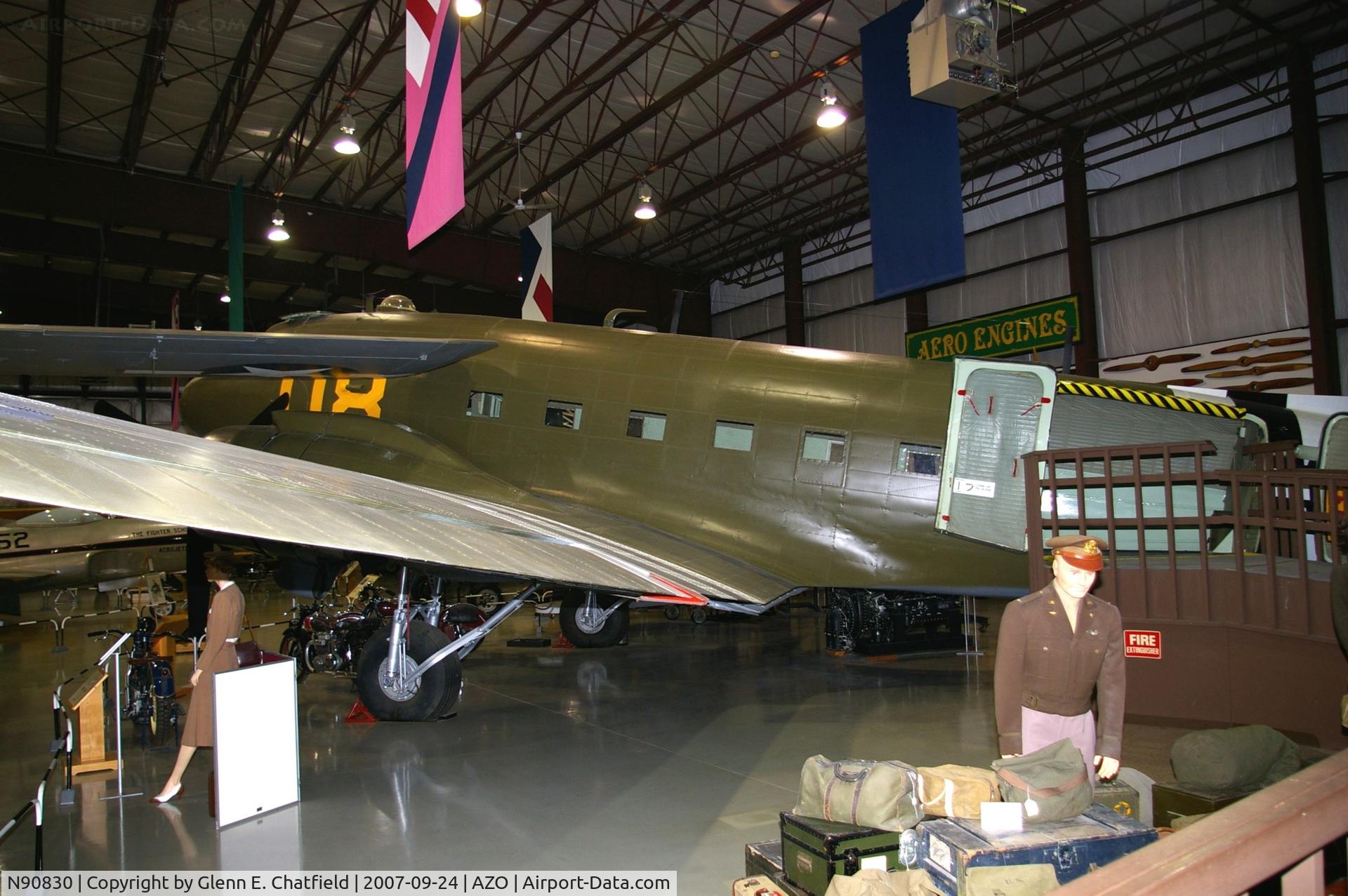 N90830, 1943 Douglas DC3C C/N 13050, C-47A 42-93168 at the Air Zoo