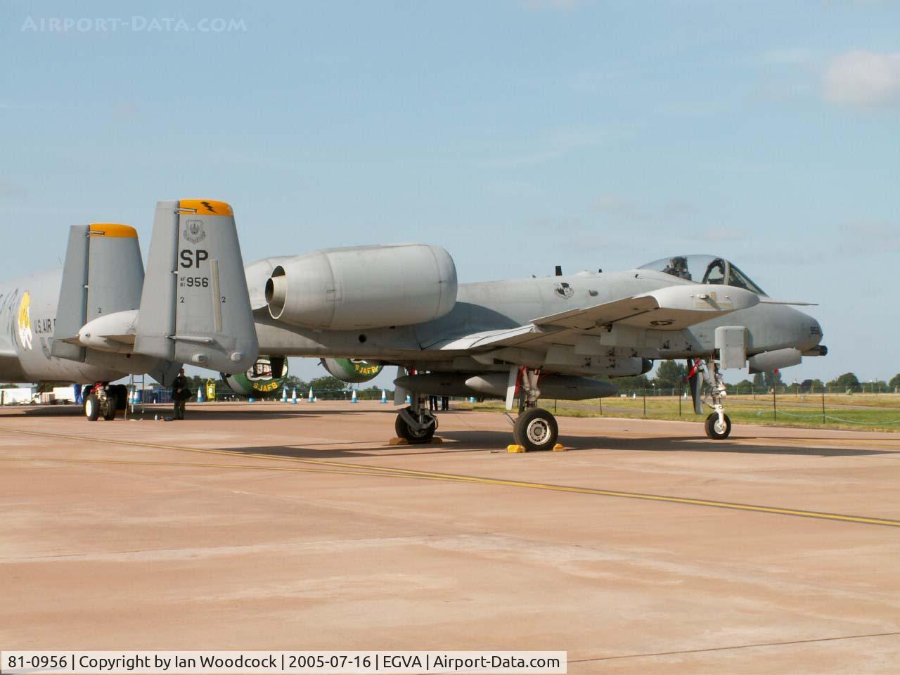 81-0956, 1981 Fairchild Republic A-10A Thunderbolt II C/N A10-0651, Fairchild A-10A/81 FS-52 FW/RIAT Fairford
