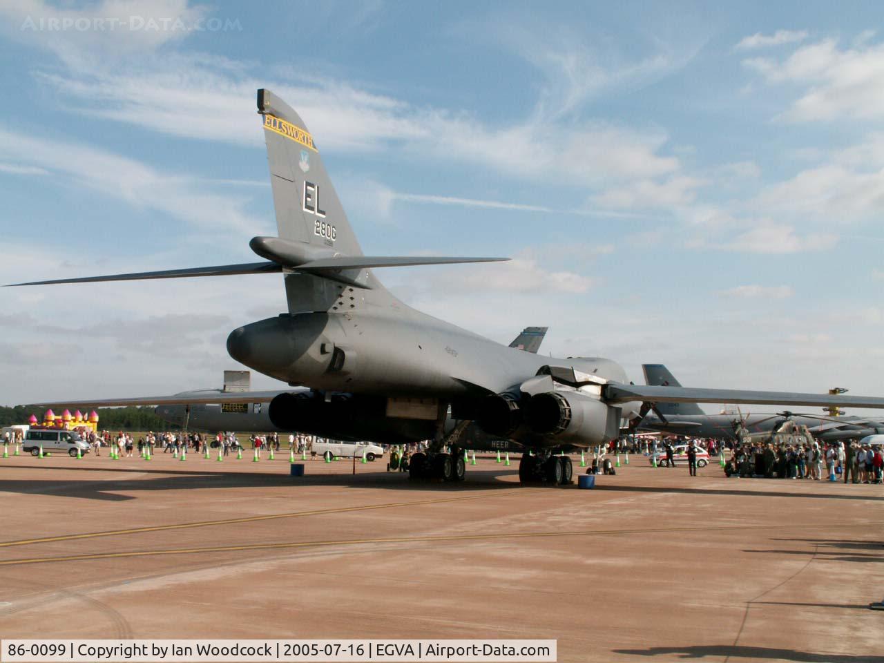 86-0099, 1986 Rockwell B-1B Lancer C/N 59, Rockwell B1-B/37 BS-28 BW/Fairford 2005