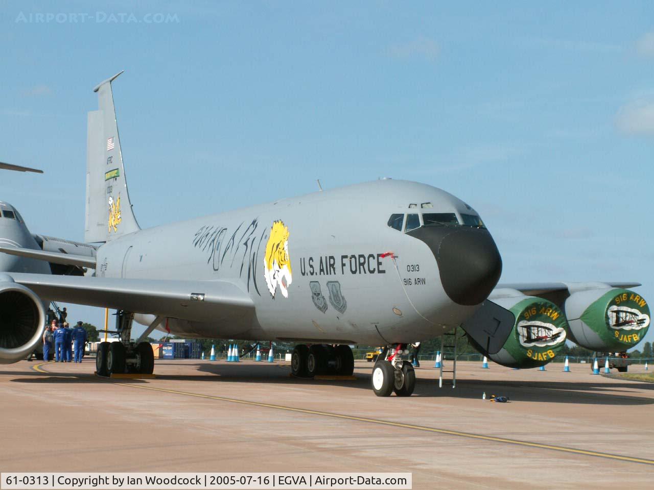 61-0313, 1961 Boeing KC-135R Stratotanker C/N 18220, Boeing KC-135R/77 ARS-916 ARW/Fairford 2005