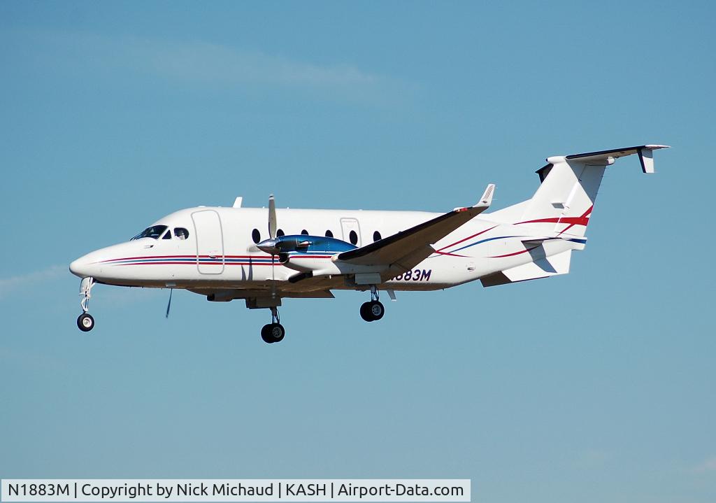 N1883M, 1999 Raytheon Aircraft Company 1900D C/N UE-354, Not your everyday visitor to ASH. A Beech 1900 is welcome anyday!!!
